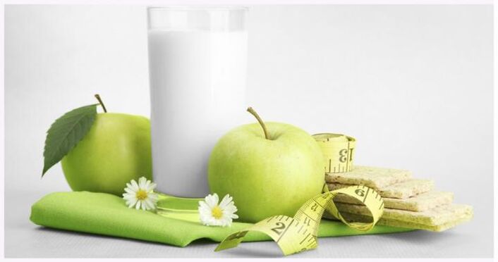 Kefir mit Äpfeln